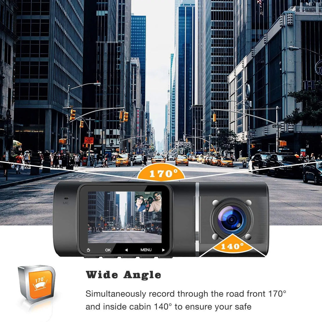 1080P Dual Dash Cam with Night Vision