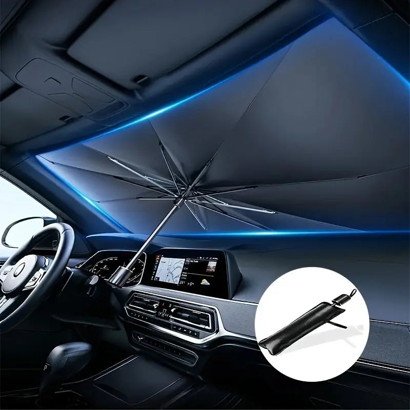 UPF50+ Roll-Up Windshield Sunshade
